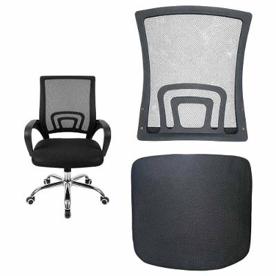 Conjunto Assento e Encosto Cadeira de Escritório Mesh Preto Leva Pra Casa