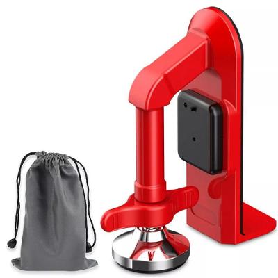 Trava de Porta com Alarme SU-TRAVE1 Portátil Anti Furto Alumínio Vermelho Leva Pra Casa
