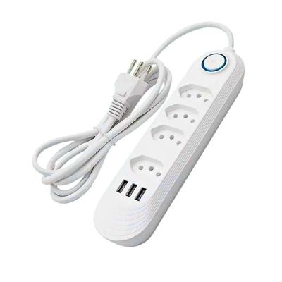 Filtro de Linha KA-7002 4 Tomadas e 3 USB Bivolt 2M Branco Kapbom