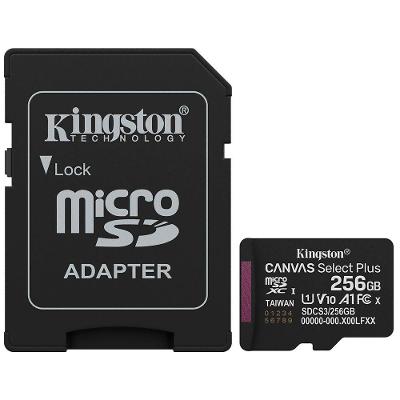 Cartão Micro SD Canvas Select Plus 256GB A1 100MB-s Kingston