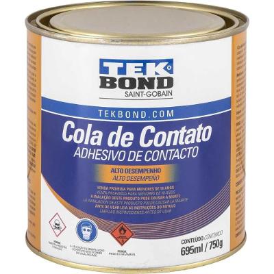 Cola de Contato Alto Desempenho com Toluol 750g para Madeira Tekbond