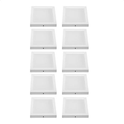 Kit 10 Painéis LED Quadrado Sobrepor 12W 4000K Bivolt Branco Taschibra