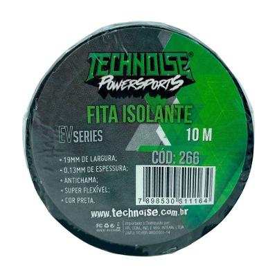 Fita Isolante Antichama 19mm 10 Metros Alta Aderência Preto Technoise