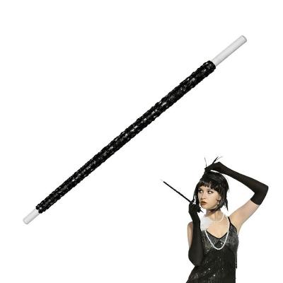 Piteira Paête Melindrosa com Lantejoulas 34CM Preto Extra Festas