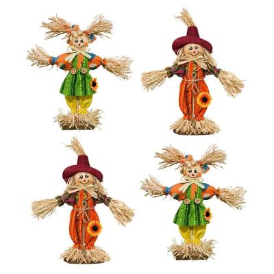 Kit 4 Espantalhos Casal Festa Junina 25cm com Base Decoração Extra Festas