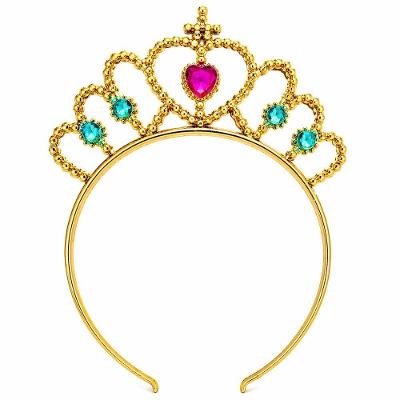 Kit 5 Tiaras Douradas para Fantasia de Princesa Extra Festas