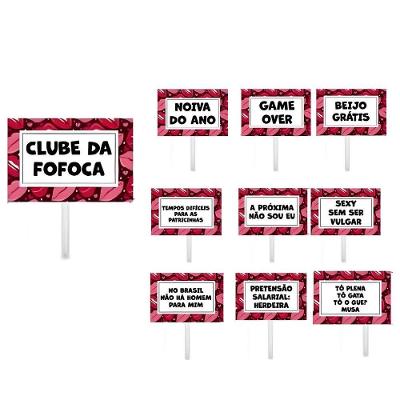 Kit 10 Plaquinhas Despedida de Solteiro Papel Triplex 16x24CM Extra Festas