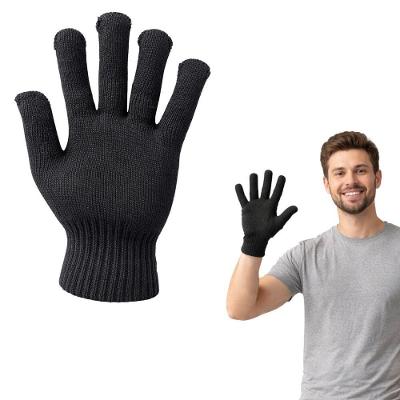 Luva de Inverno Curta Adulta Poliéster 20cm Preta Extra Festas
