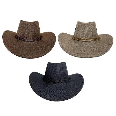 Chapéu Vaqueiro Country de Juta com Cordão Adulto Marrom Extra Festas