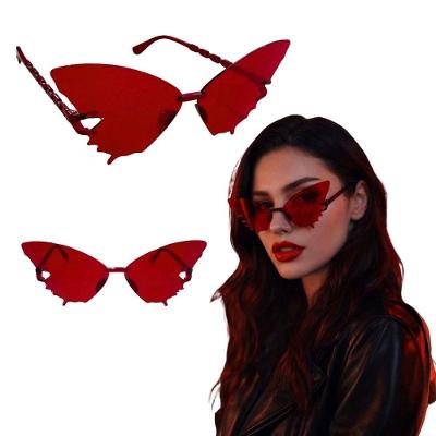 Óculos Fantasia Borboleta Plástico Vermelho Carnaval Extra Festas