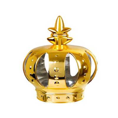 Coroa Decorativa Metalizada Grande Dourada Realeza Extra Festas