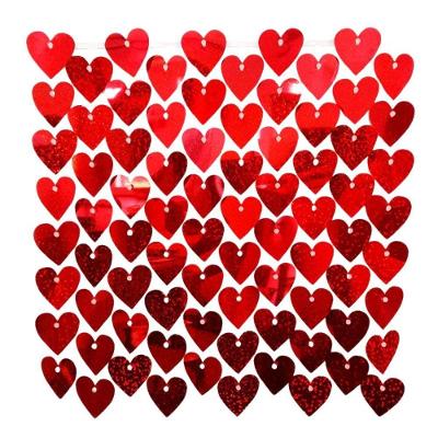 Painel Decorativo Shimmer Wall Coração 30cm Plástico Vermelho Extra Festas