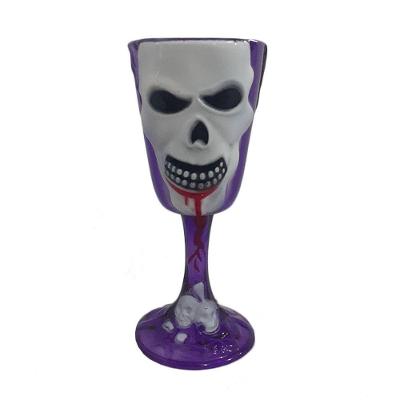 Taça Decorativa Halloween de Plástico com Caveiras Roxa Extra Festas