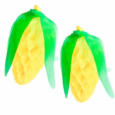 Enfeite Festa Junina Milho Sanfonado Plástico 14cm 2 Unidades Amarelo