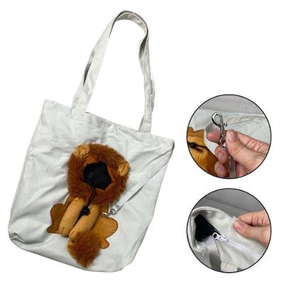 Bolsa de Transporte para Pets Leva Pra Casa BSL3906 Estampa Leão Branco