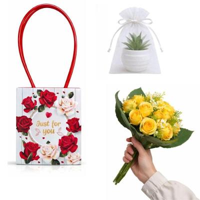 Buquê de Flores Artificiais Rosas Amarelas com Mini Suculenta Extra Festas
