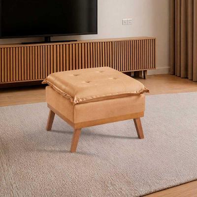 Puff Quadrado MM-35 Pillow Acquablock Terra Cotta Estofados Martins
