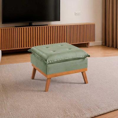 Puff Quadrado MM-35 Pillow Acquablock Verde Estofados Martins