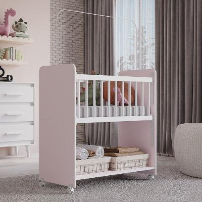 Mini Berço Moisés Toy com Colchão e Rodízios 89cm Branco Desk Design