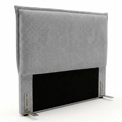 Cabeceira Casal Virella Estofada no Box MDF Poliéster Cinza Desk Design
