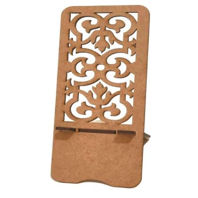 Porta Celular MDF Cru Corte a Laser 16x8CM Amadeirado Lenobre