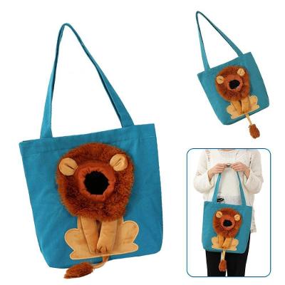 Bolsa de Transporte para Pets Leva Pra Casa BSL3906 Leão Azul Náilon 43CM
