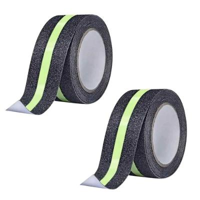 Kit 2 Fitas Antiderrapantes SU-NOSA1 Refletiva Neon 5M para Degrau Preta Leva Pra Casa