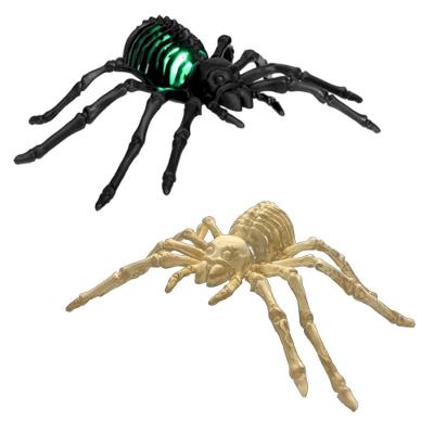 Enfeite Halloween Aranha Esqueleto Plástico 22CM com Luzes Preto Extra Festas