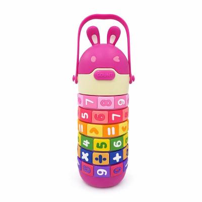Garrafa Infantil Térmica Coelhinho Educativo com Tabuada 430ML para Escola Utibom