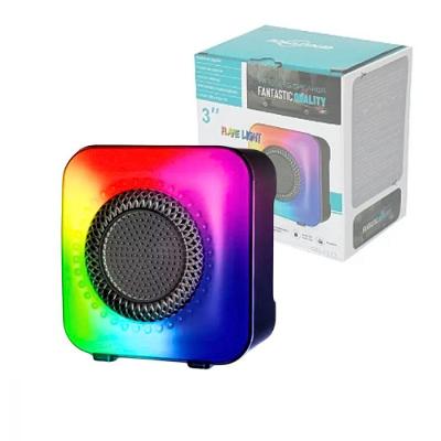 Caixa de Som Bluetooth Portatil GTS-1373 LED RGB com Radio FM e USB Preto