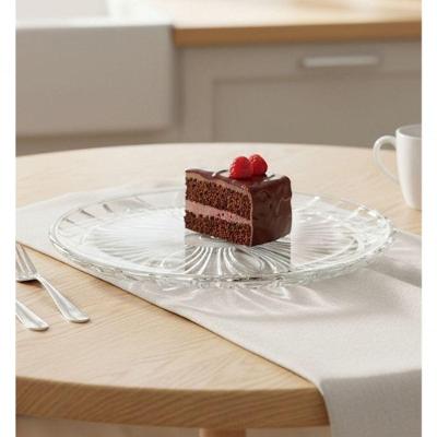 Prato de Bolo Mirassol Bandeja Doces e Tortas 30CM Transparente Cristal
