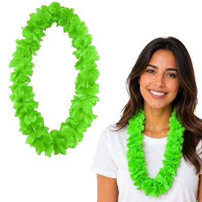 Colar Havaiano Hula Poliéster 120cm Verde Extra Festas