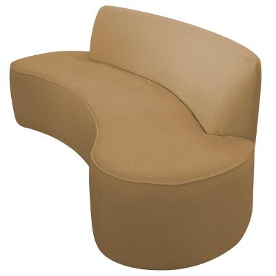 Sofá Mônaco 3 Lugares 180CM Caramelo Suede