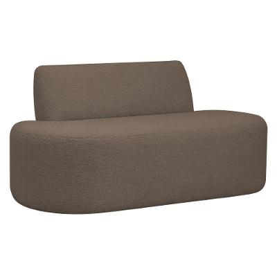 Sofá Mônaco 3 Lugares 180CM Marrom Bouclé