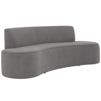 Sofá Mônaco 4 Lugares 230CM Cinza Bouclé Suede