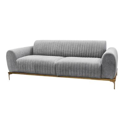 Sofá Molino 3 Lugares 210cm Cinza Claro Bouclé Nexta Casa