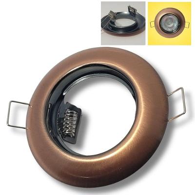 Spot de Embutir Redondo GU10 Metal Direcionável Bronze Decorshop