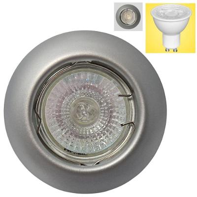 Spot de Embutir Redondo Côncavo MR16 LED GU10 4,5W Bivolt Prata Decorshop