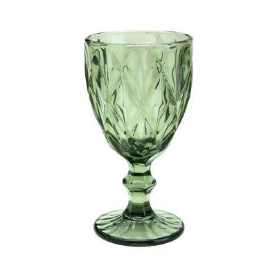 Jogo 12 Taças Diamond para Água e Vinho Vidro Verde 300ML Lyor