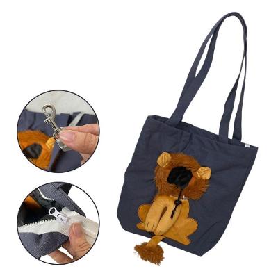 Bolsa de Transporte para Pets Leva Pra Casa BSL3906 Náilon Azul Estampa Leão