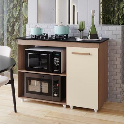 Balcão para Cooktop Soraia 1 Porta MDP 114CM Off White Desk Design