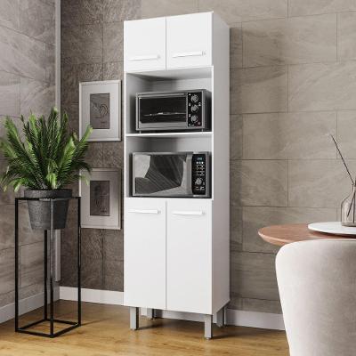 Paneleiro Torre Quente Marah 4 Portas MDP 60CM Branco Desk Design