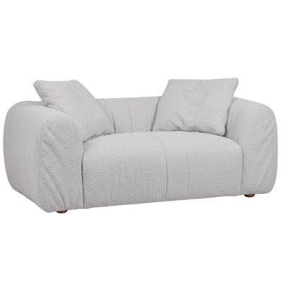 Sofá Sumiê 3 Lugares 180CM Bouclé Cinza Claro Nexta Casa