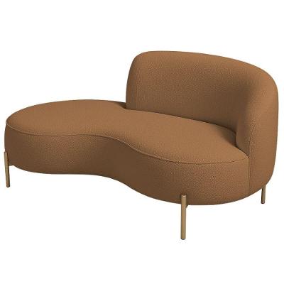 Sofá Thommy 3 Lugares 180CM Curvo Terracota Suede