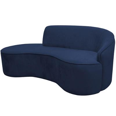 Sofá Eron 2 Lugares 150CM Azul Marinho Veludo Nexta Casa