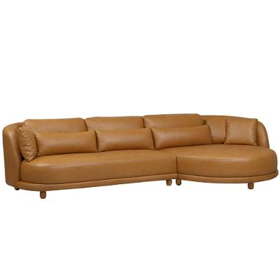 Sofá com Chaise Arizona 5 Lugares 330CM Caramelo Nexta Casa
