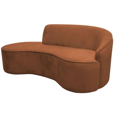 Sofá Eron 2 Lugares 150CM Caramelo Veludo Nexta Casa