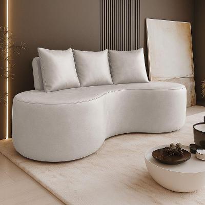 Sofá Benin 2 Lugares Orgânico 160CM Cinza Couro Sintético D'Rossi