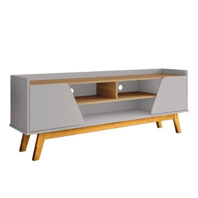 Rack Turim para TV 160CM MDF com Nichos Off White Bechara Móveis