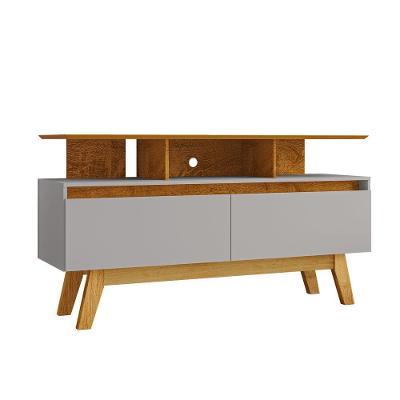 Rack Rubi 1.2 120CM Porta Basculante Pés Palito Naturalle e Off White